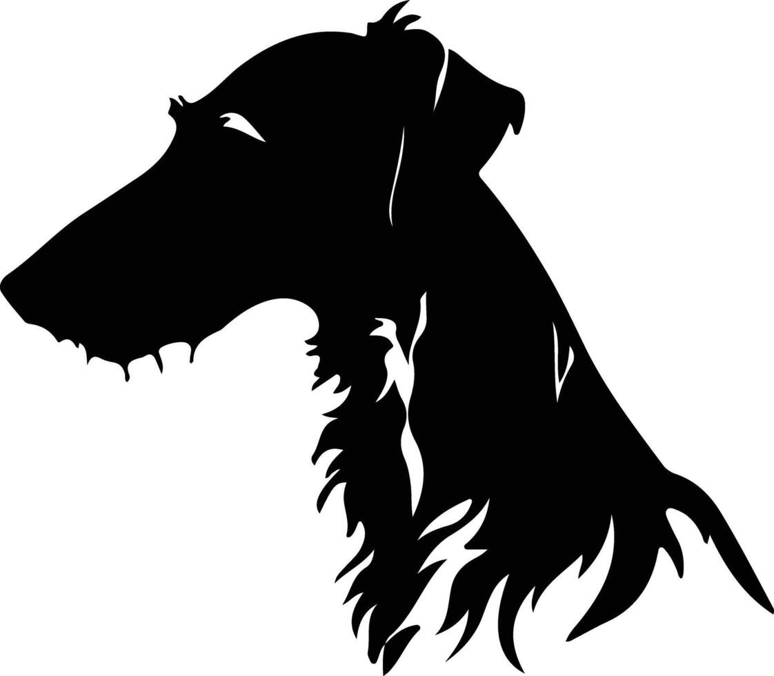 Scottish Deerhound  silhouette portrait vector