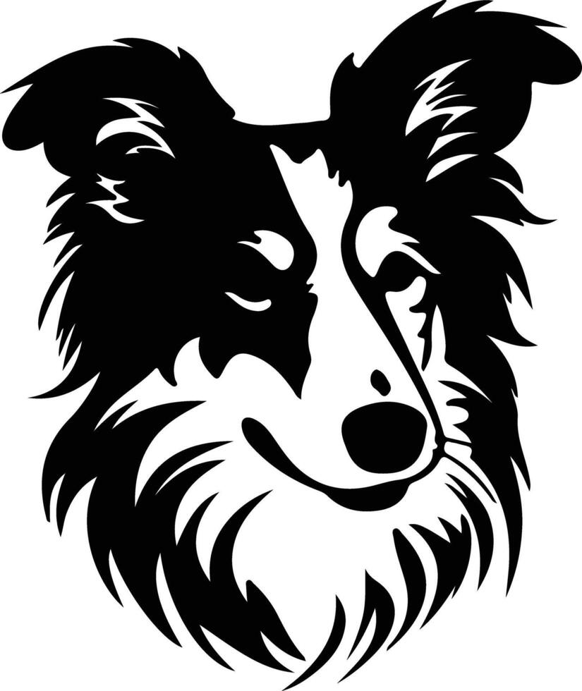 Shetland Sheepdog  silhouette portrait vector