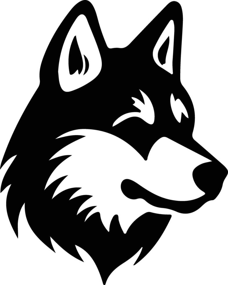 Shiba Inu  silhouette portrait vector