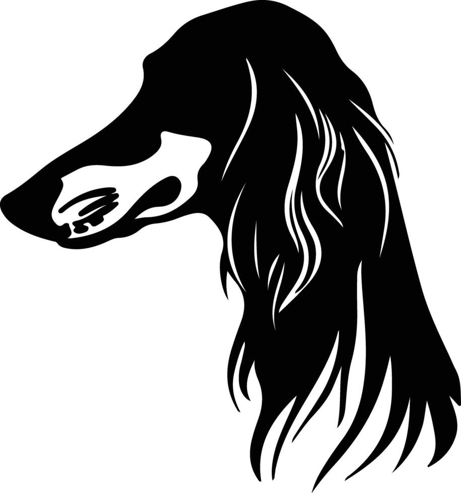 Saluki  silhouette portrait vector