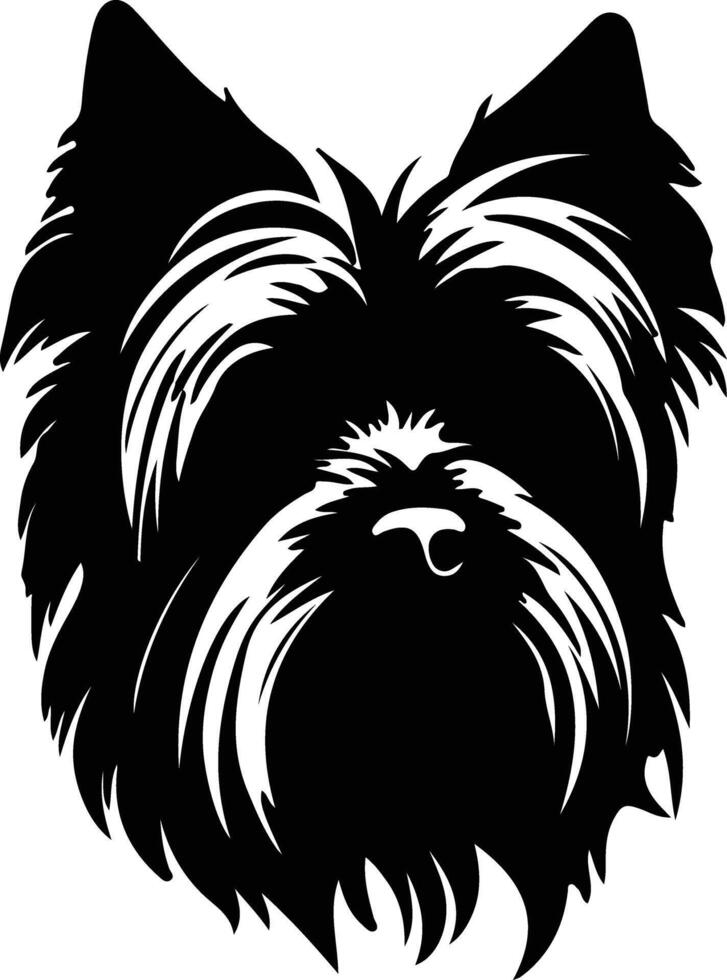 Skye Terrier  silhouette portrait vector