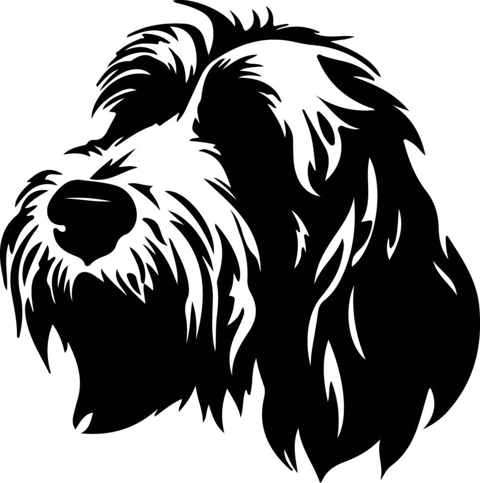 Petit Basset Griffon Venden  silhouette portrait vector