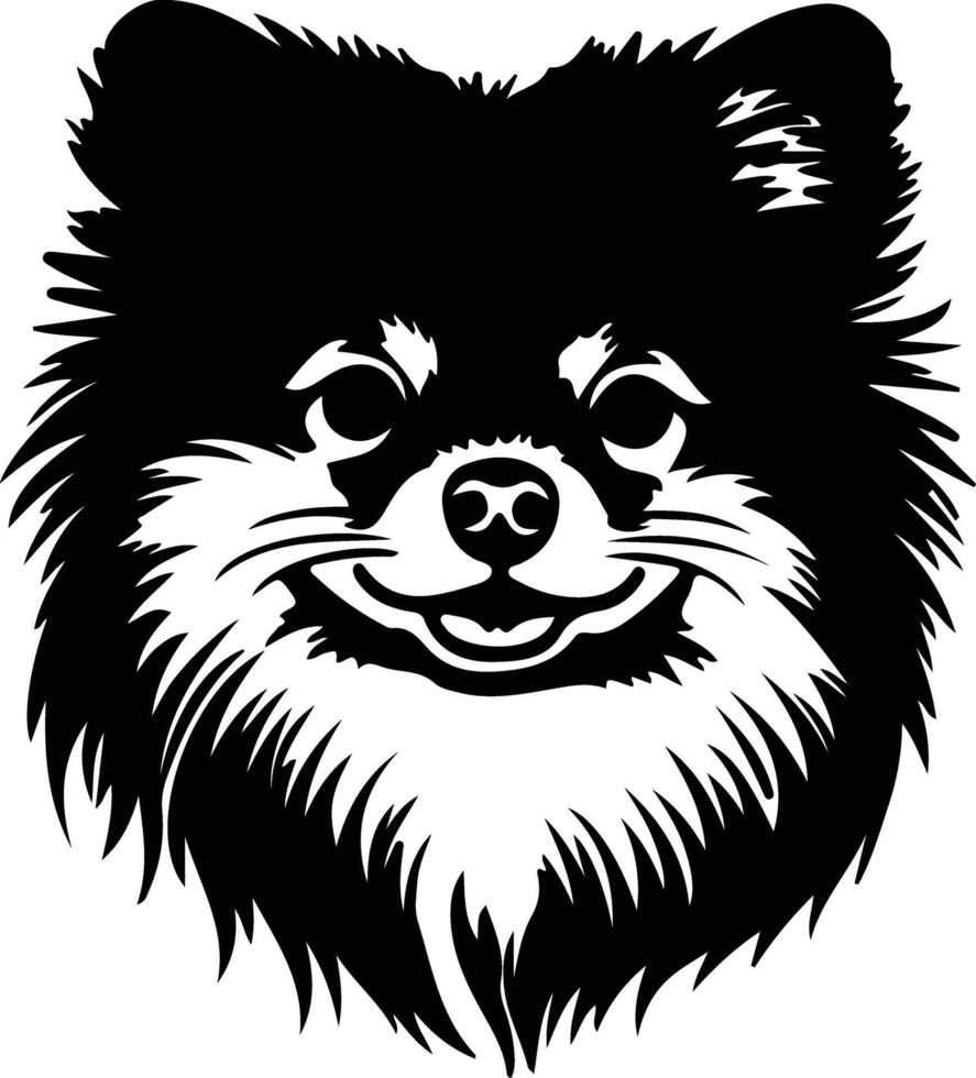 pomeranio silueta retrato vector