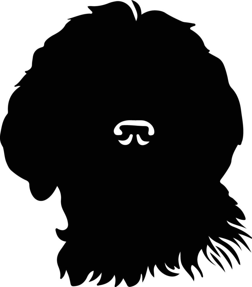 Portuguese Water Dog  silhouette portrait vector