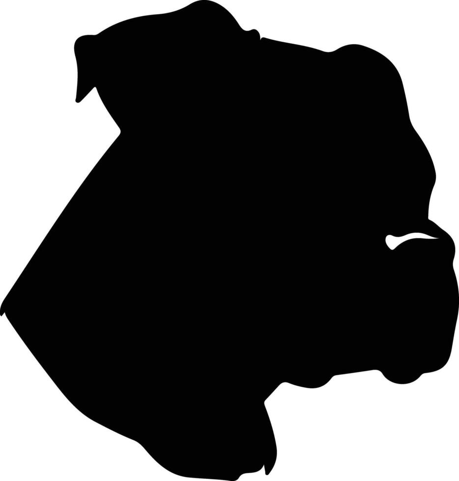 Presa Canario  silhouette portrait vector