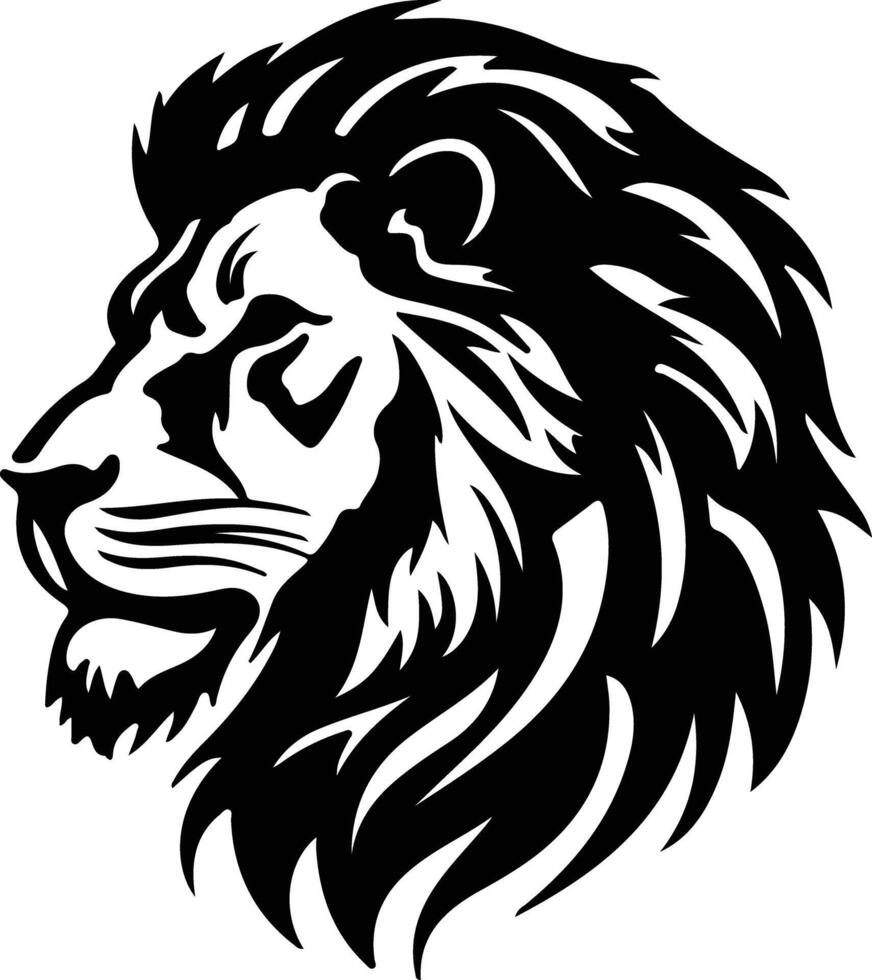 Lion  silhouette portrait vector