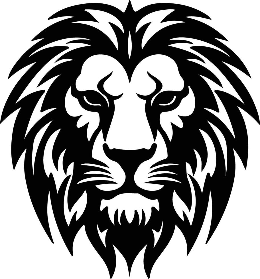 Lion  silhouette portrait vector