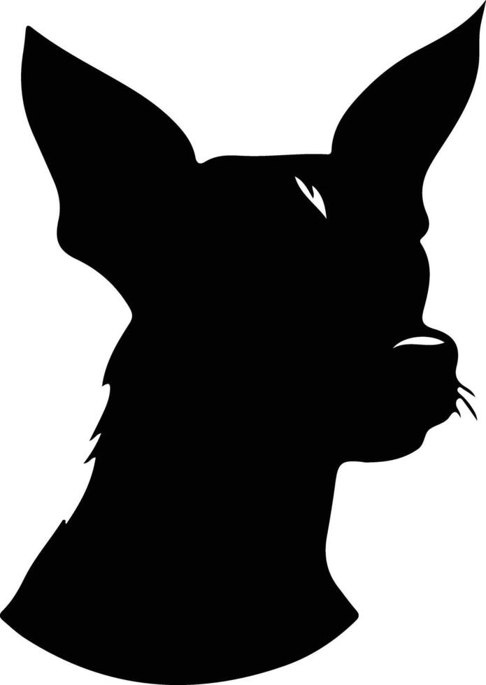 Miniature Pinscher  silhouette portrait vector