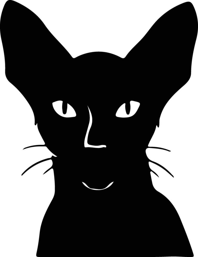sphynx gato silueta retrato vector