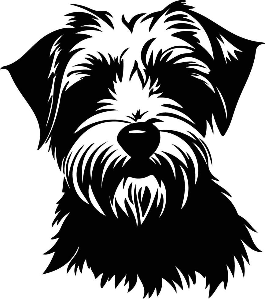 norfolk terrier silueta retrato vector