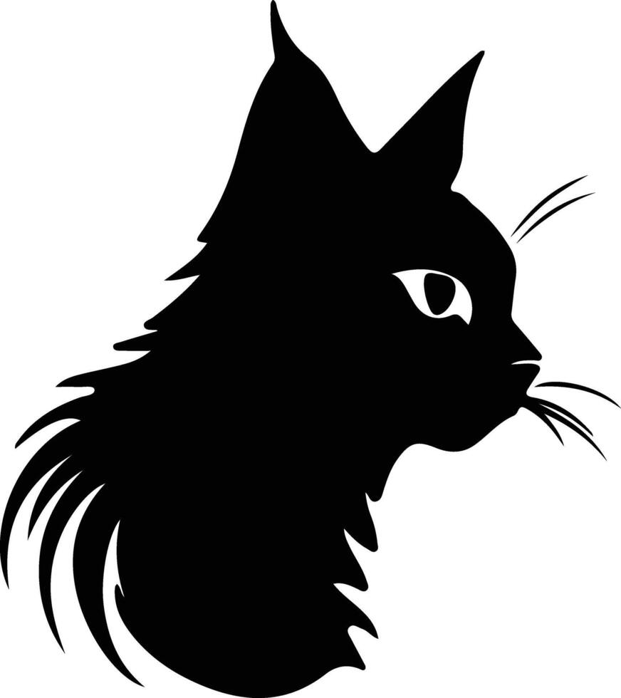 Suphalak Cat  silhouette portrait vector