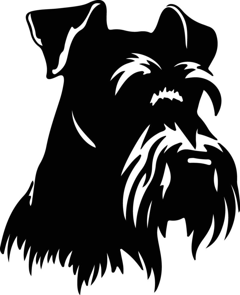 Standard Schnauzer  silhouette portrait vector