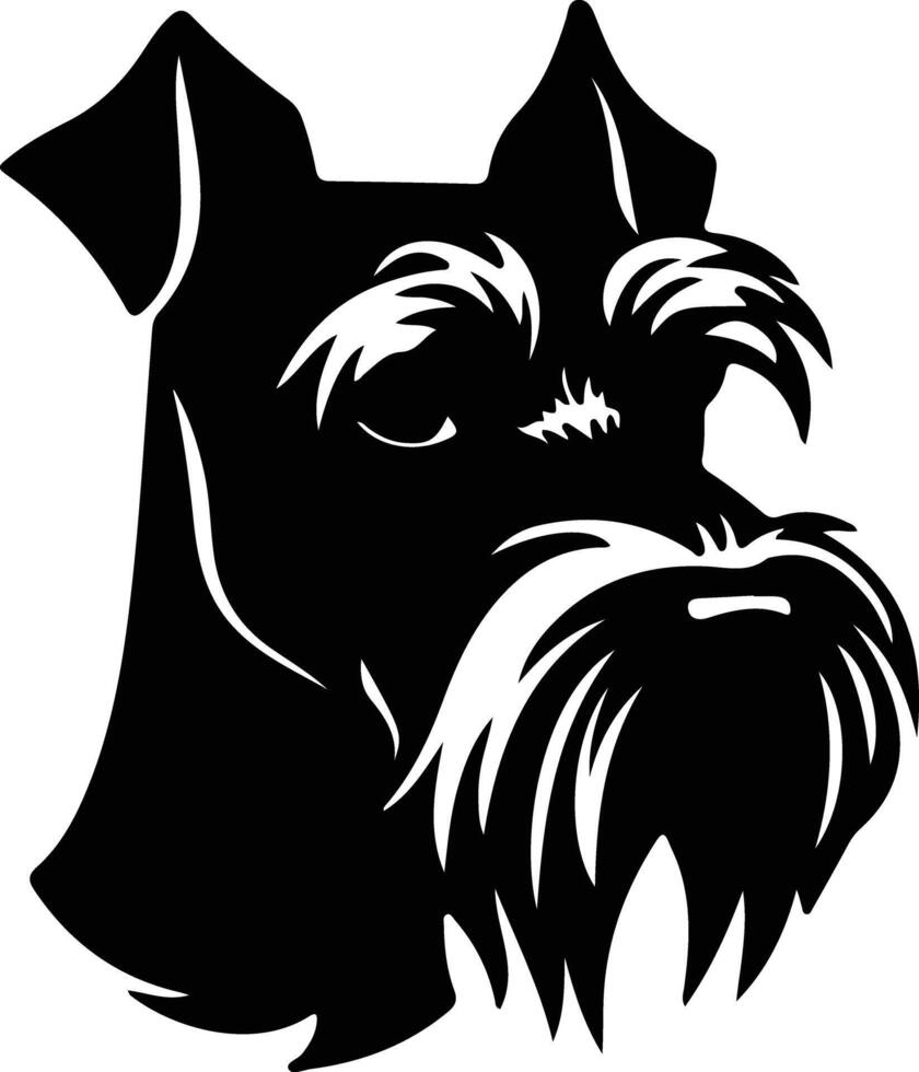 Standard Schnauzer  silhouette portrait vector