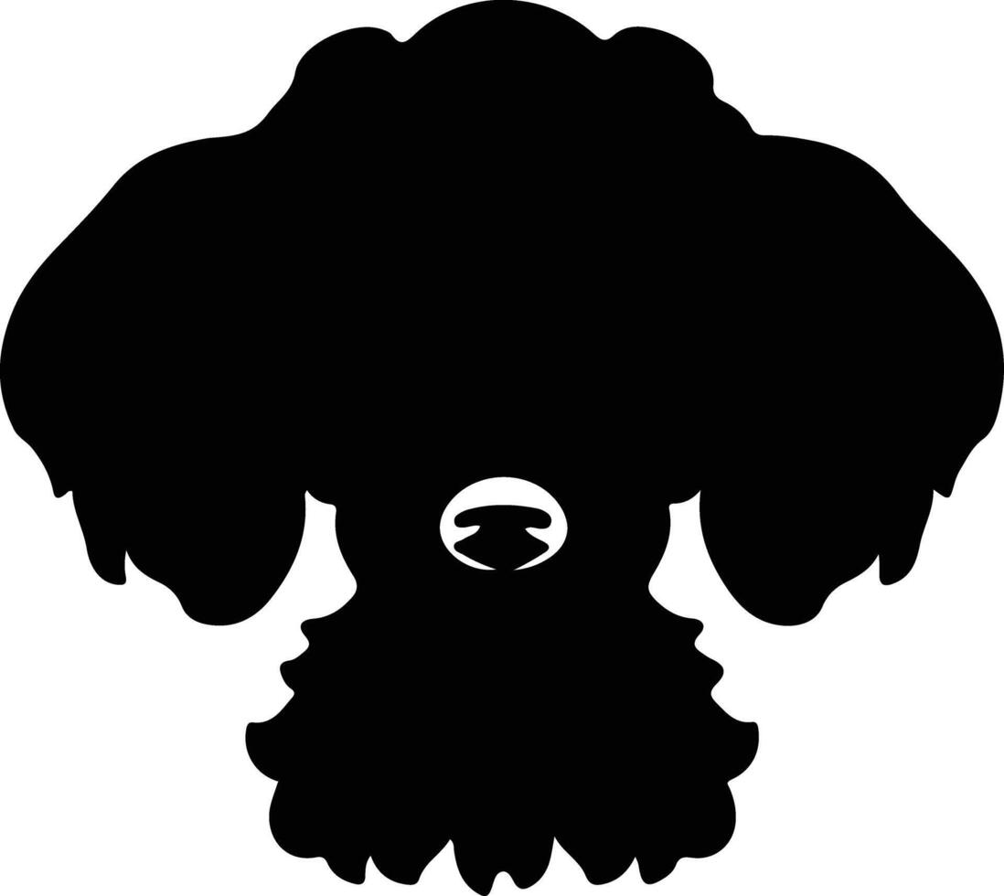 Toy Poodle  silhouette portrait vector