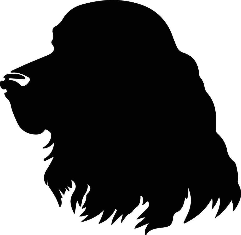 Sussex Spaniel  silhouette portrait vector