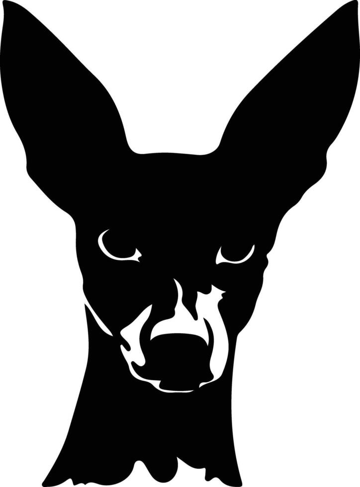 Toy Fox Terrier  silhouette portrait vector
