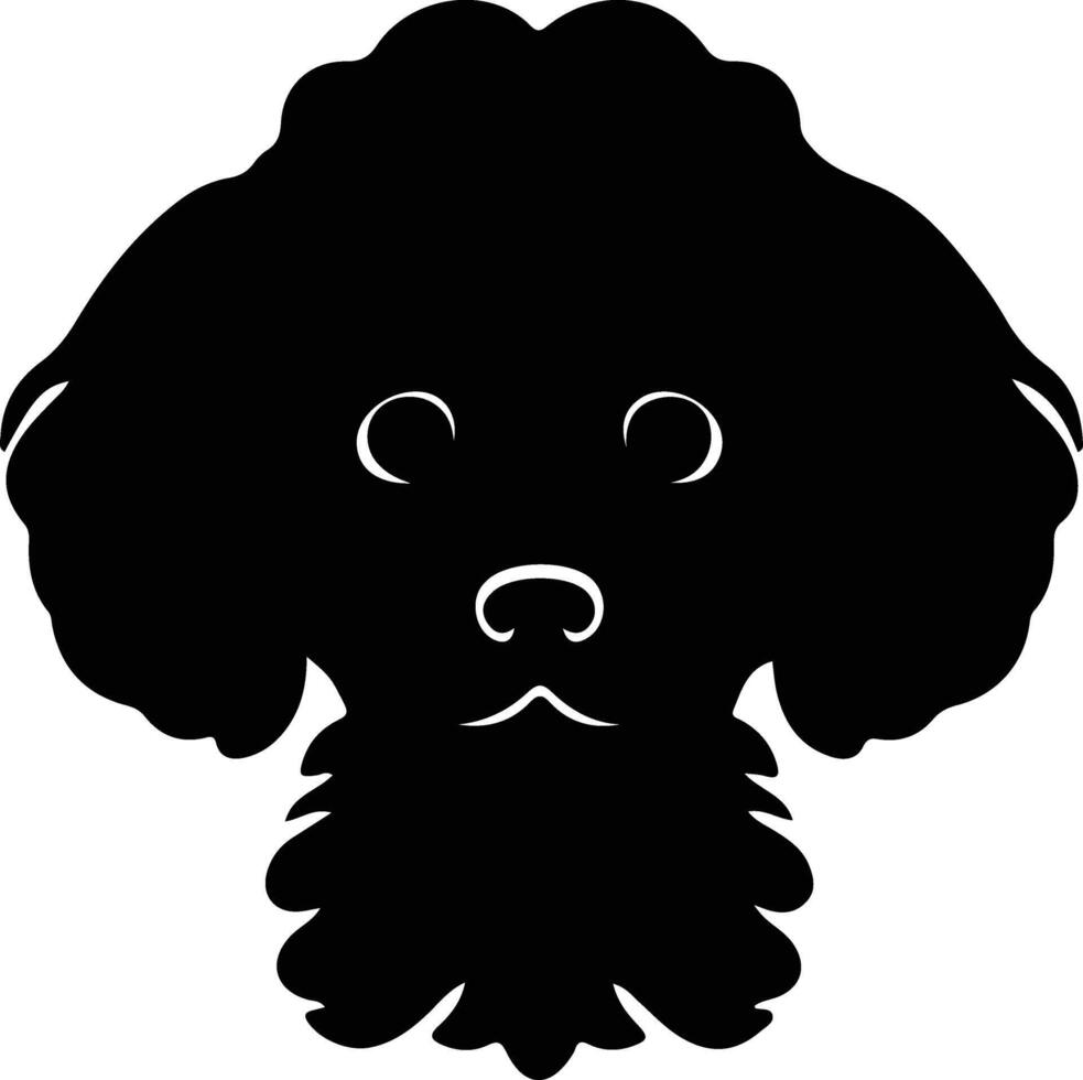 Toy Poodle silhouette portrait vector