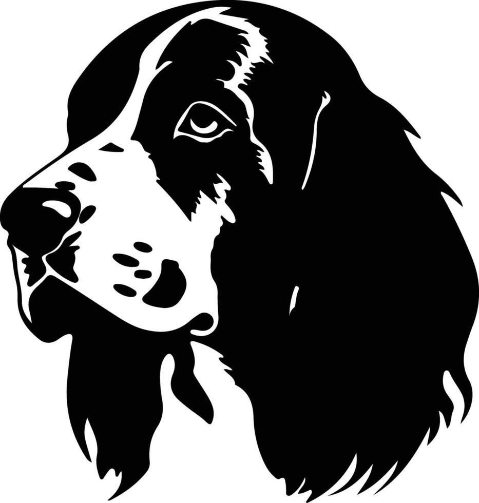 Welsh Springer Spaniel  silhouette portrait vector