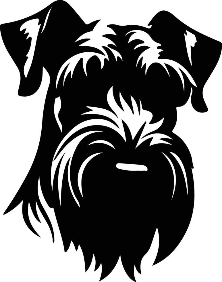Standard Schnauzer  silhouette portrait vector