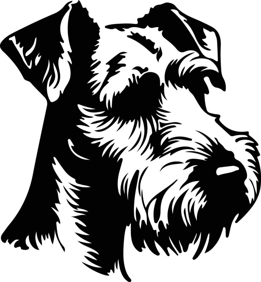 galés terrier silueta retrato vector