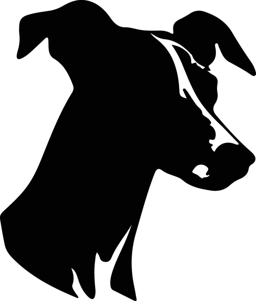 Whippet  silhouette portrait vector