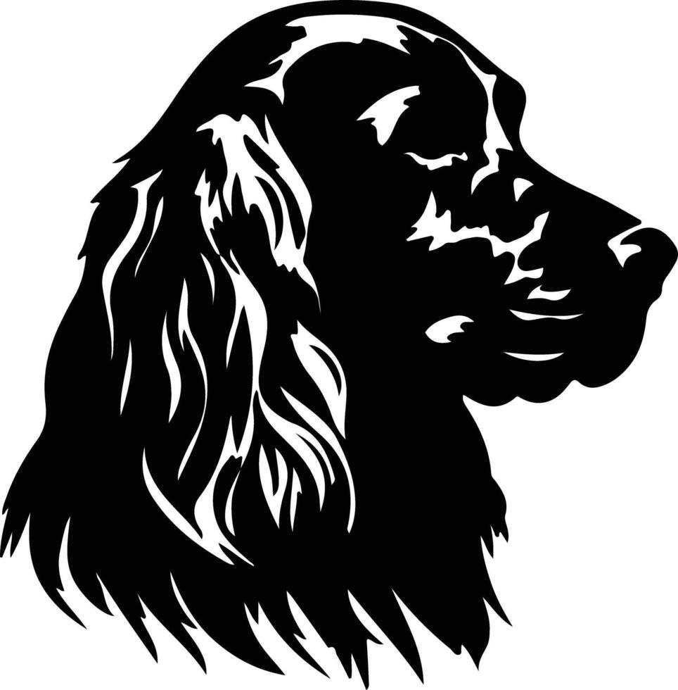 sussex spaniel silueta retrato vector