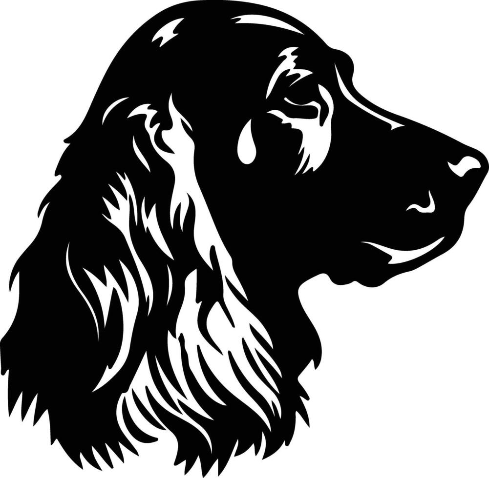 Welsh Springer Spaniel  silhouette portrait vector