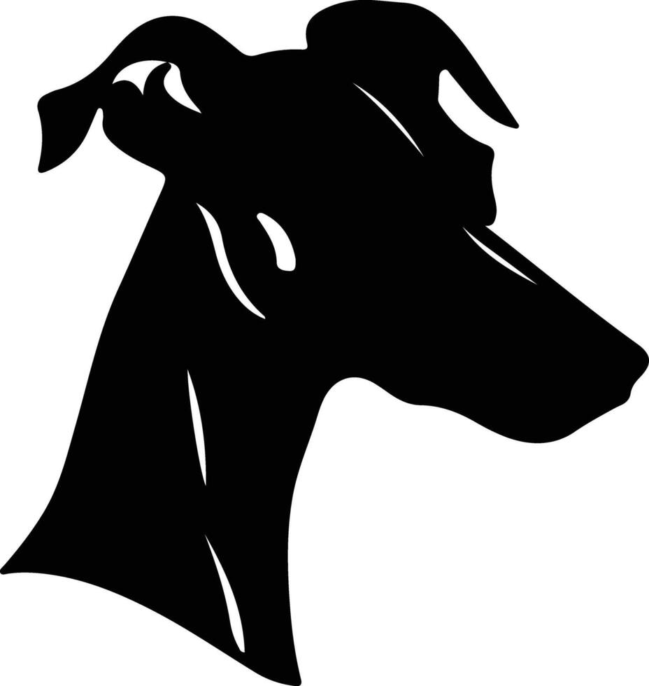 Whippet  silhouette portrait vector