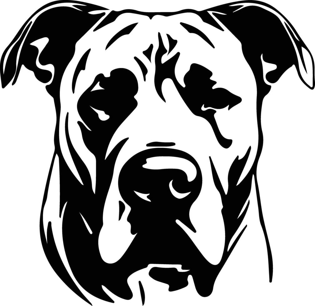 Dogo Argentino  silhouette portrait vector