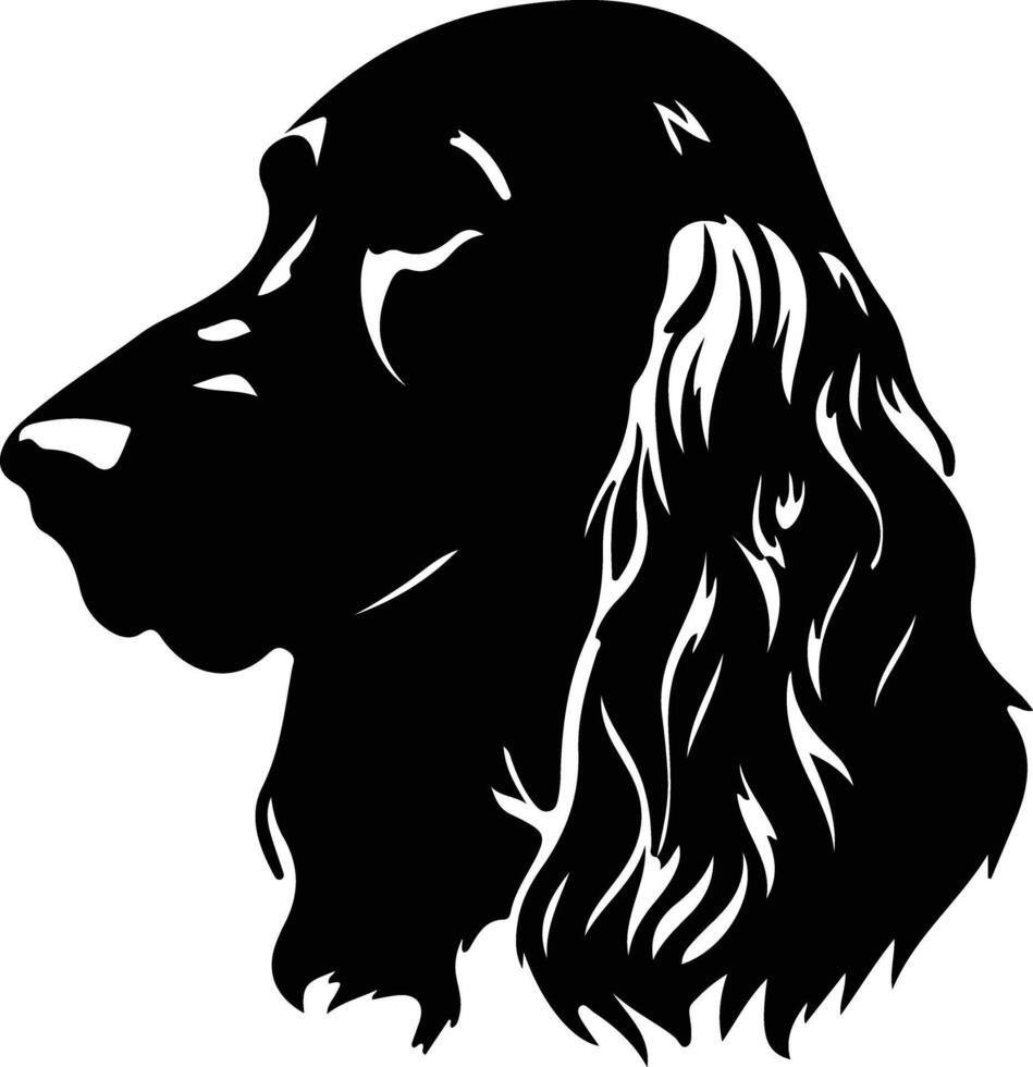 English Cocker Spaniel  silhouette portrait vector