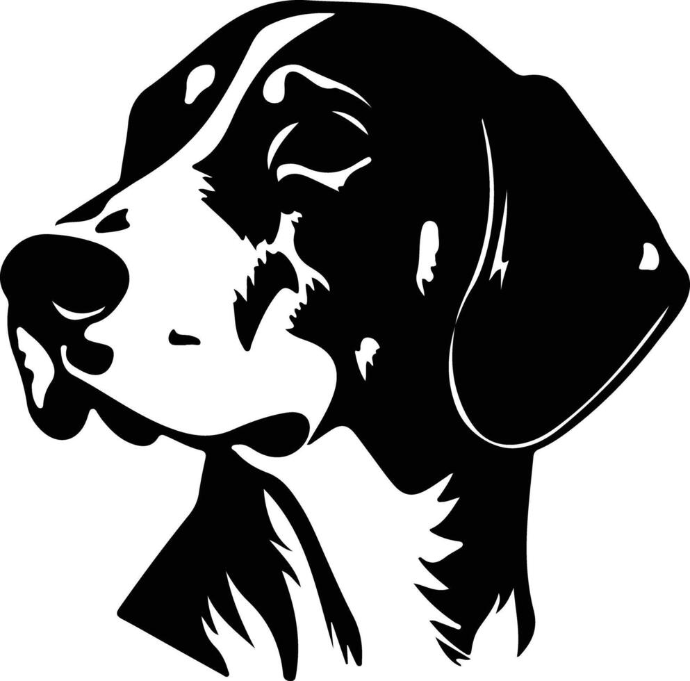 English Foxhound  silhouette portrait vector