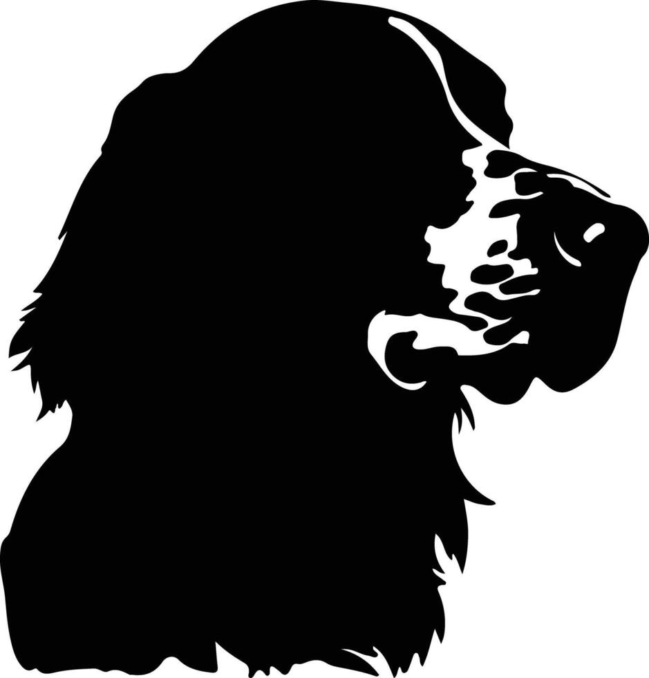 English Setter  silhouette portrait vector