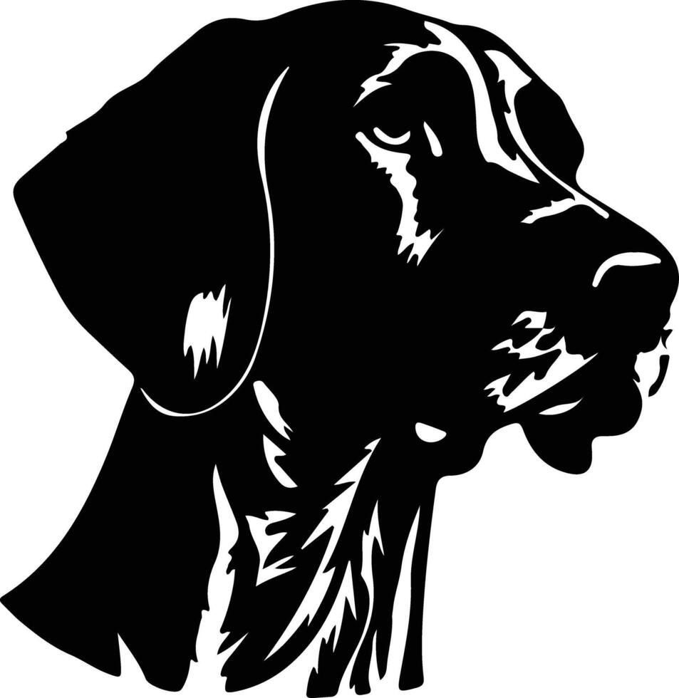 German Shorthaired Pointer  silhouette portrait vector