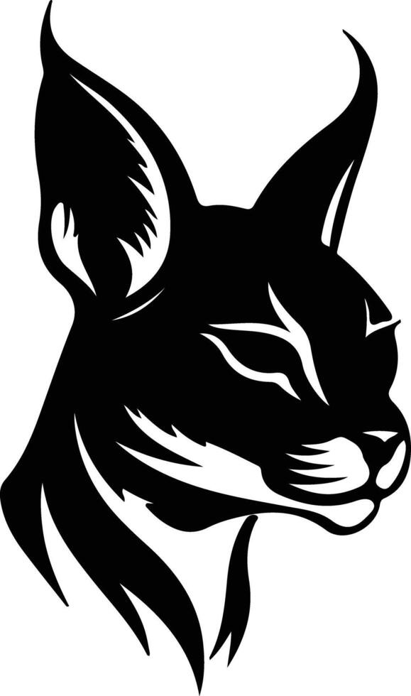 Caracal  silhouette portrait vector