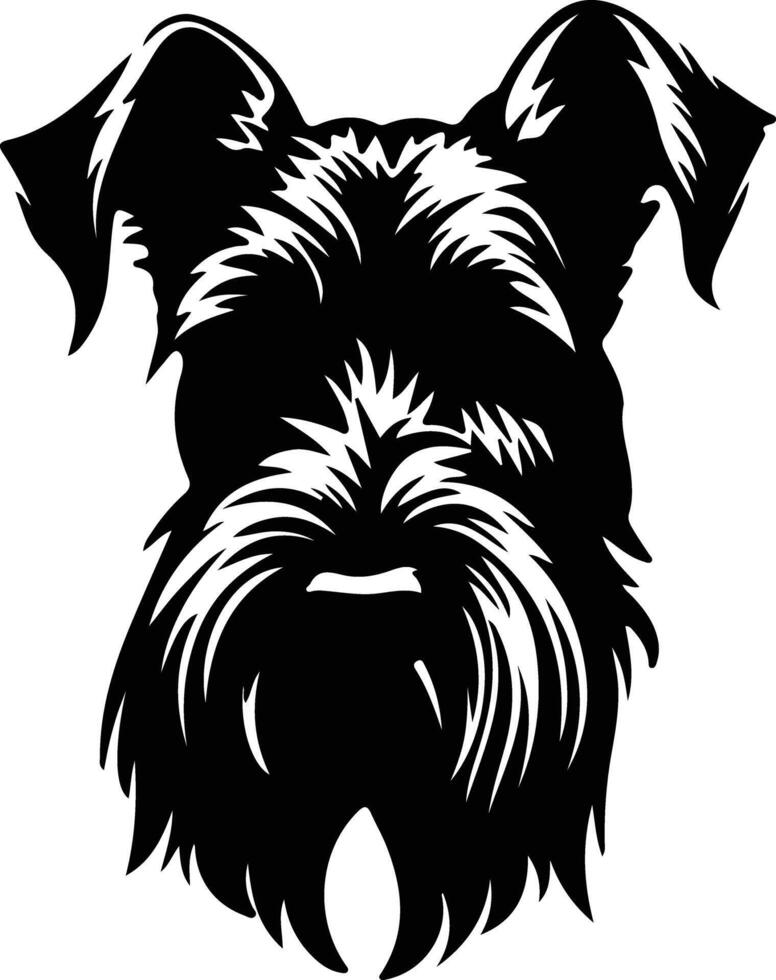 Giant Schnauzer  silhouette portrait vector