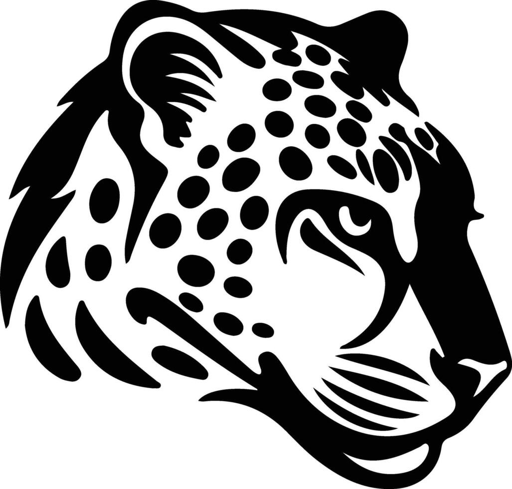 Cheetah  silhouette portrait vector