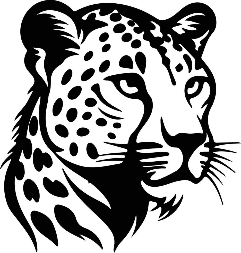 Cheetah  silhouette portrait vector