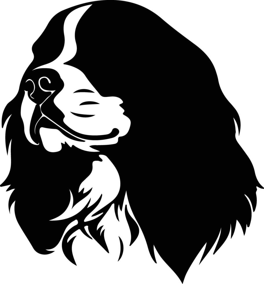Cavalier King Charles Spaniel  silhouette portrait vector