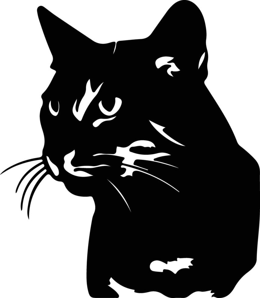 Cheetoh Cat  silhouette portrait vector