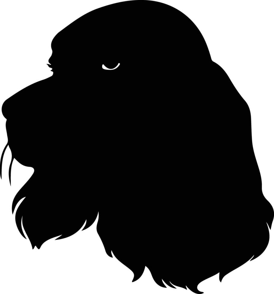 Cocker Spaniel  silhouette portrait vector