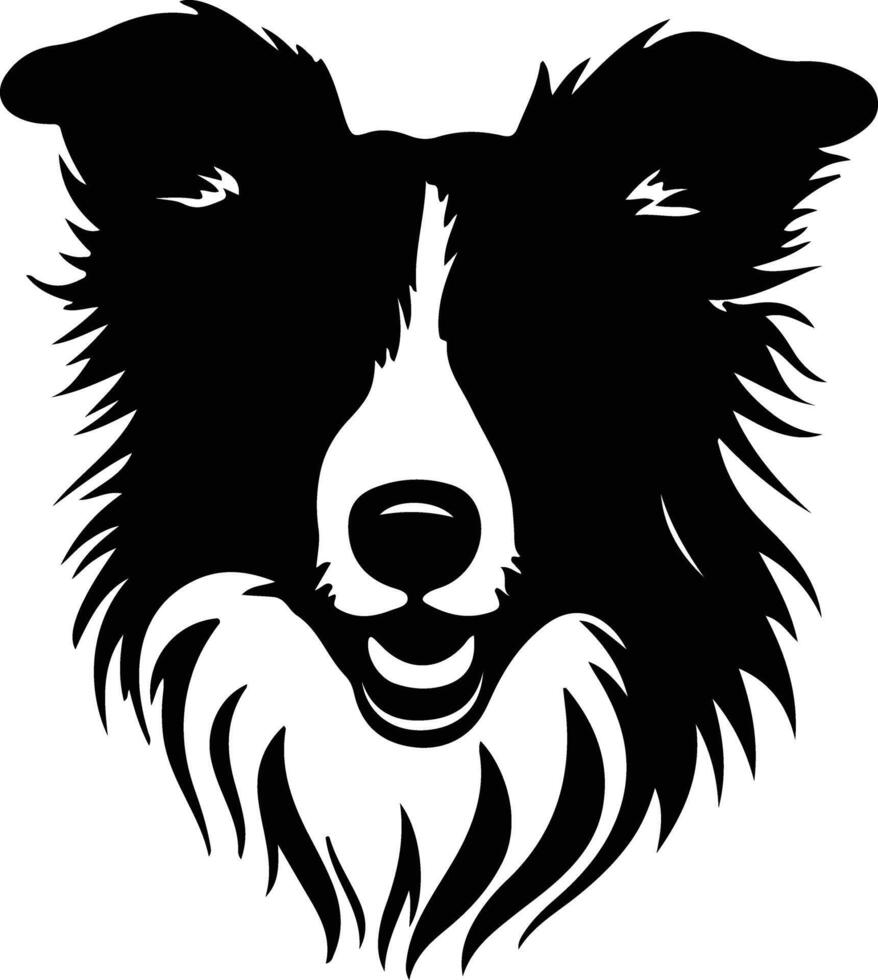 Collie  silhouette portrait vector