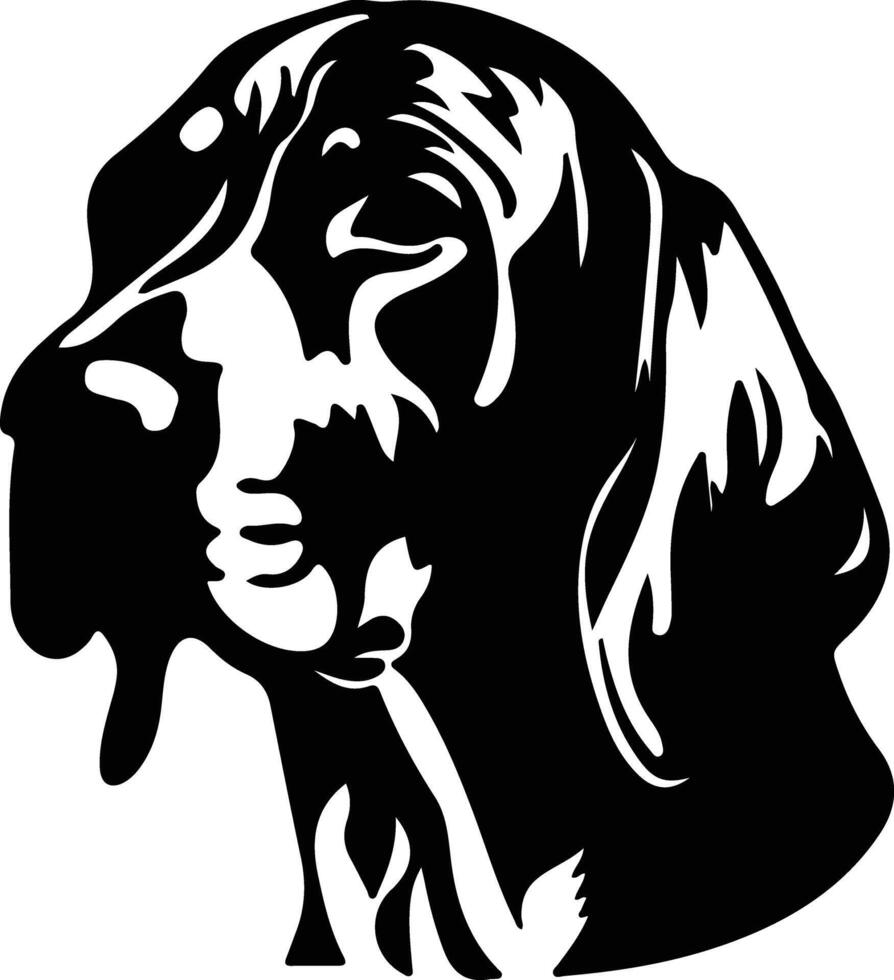 Coonhound  silhouette portrait vector