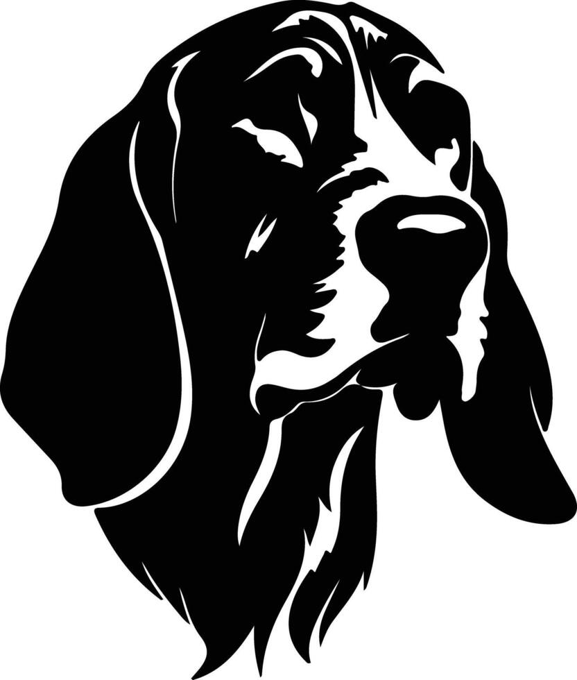 Coonhound  silhouette portrait vector