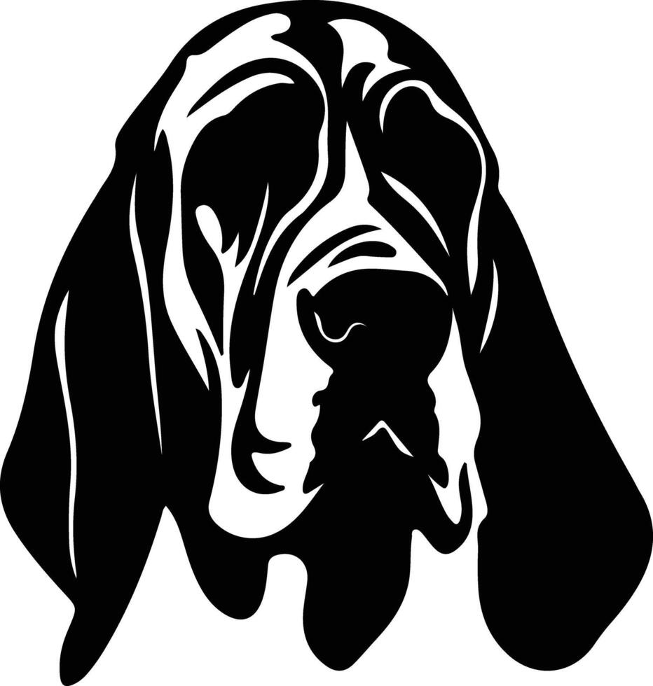 Bloodhound  silhouette portrait vector