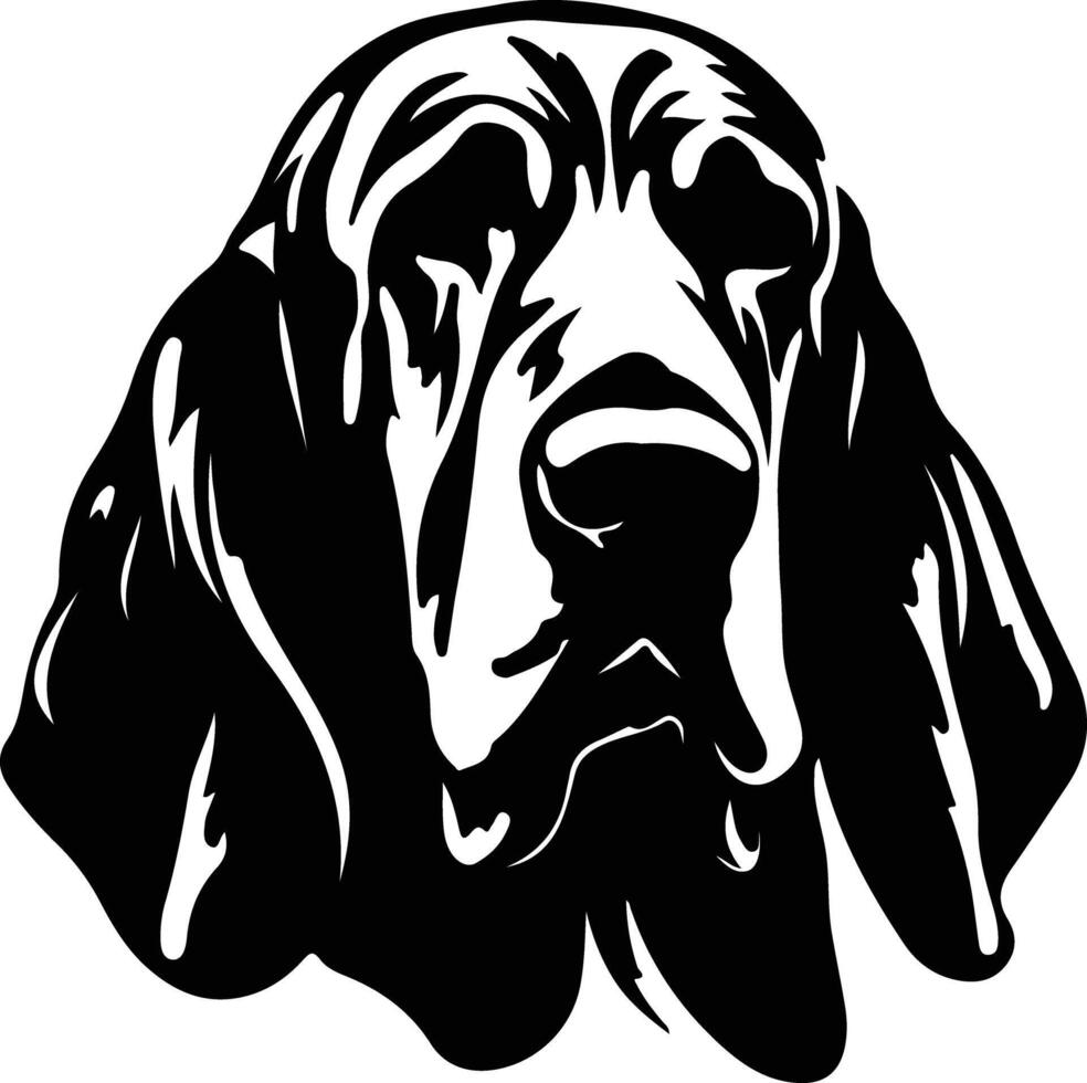 Bloodhound  silhouette portrait vector