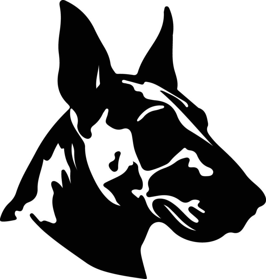 Bull Terrier  silhouette portrait vector