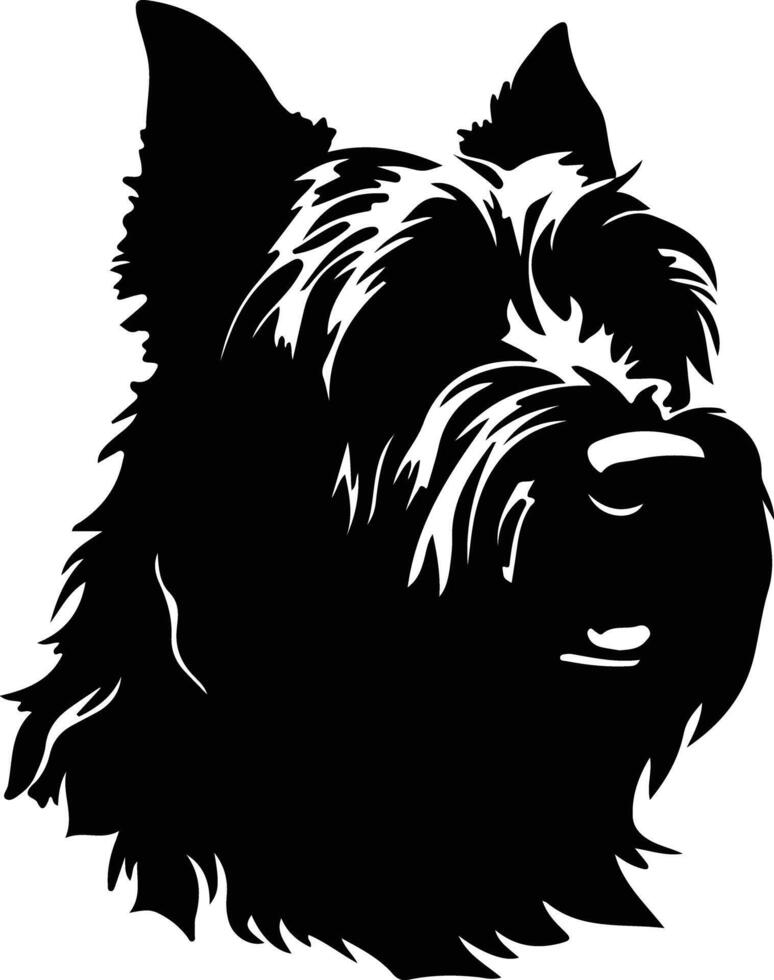 Bouvier des Flandres  silhouette portrait vector