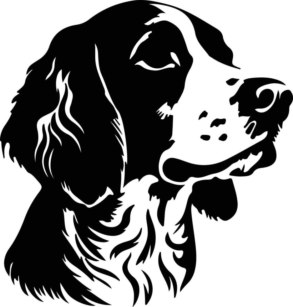 Bretaña spaniel silueta retrato vector