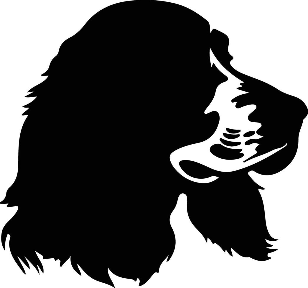 Cocker Spaniel  silhouette portrait vector