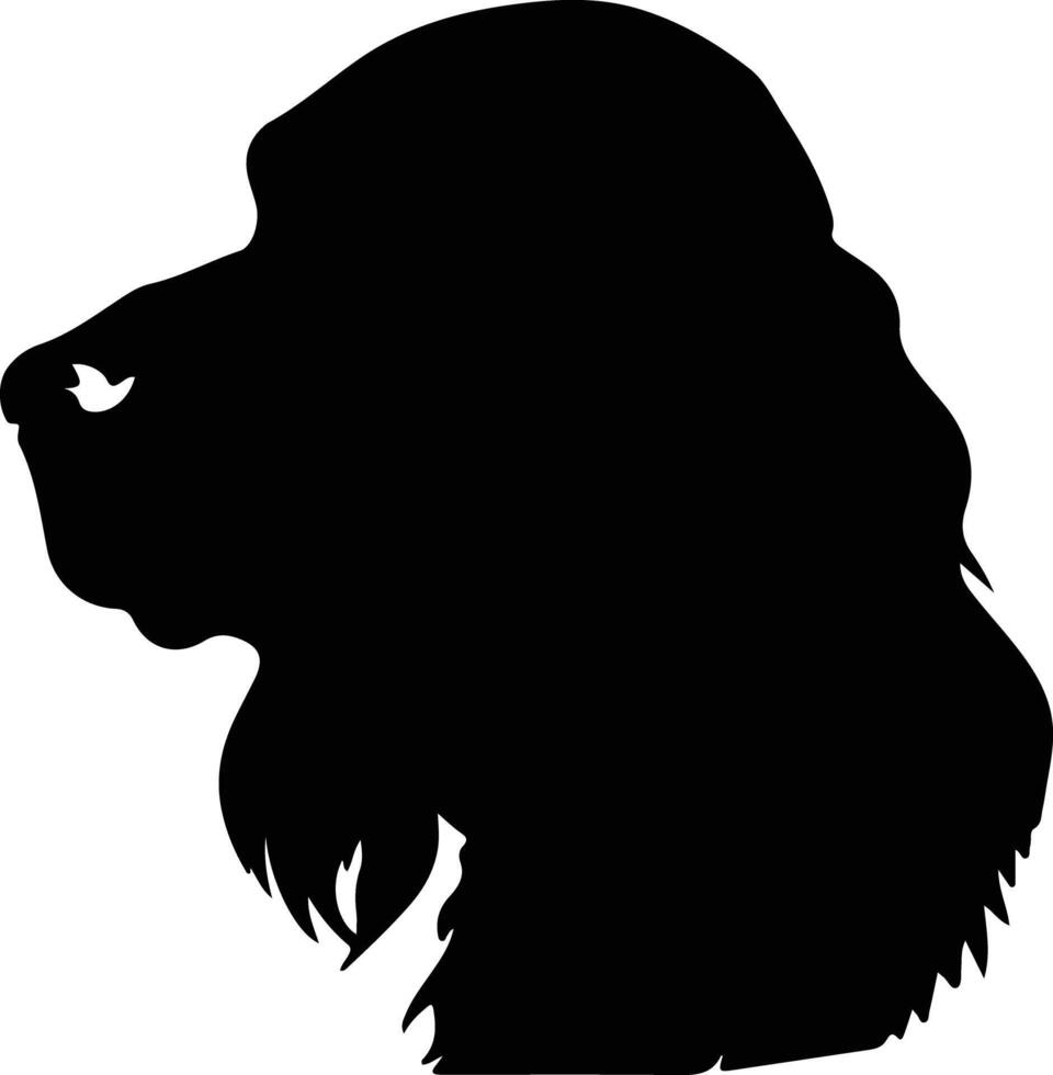 Cocker Spaniel  silhouette portrait vector